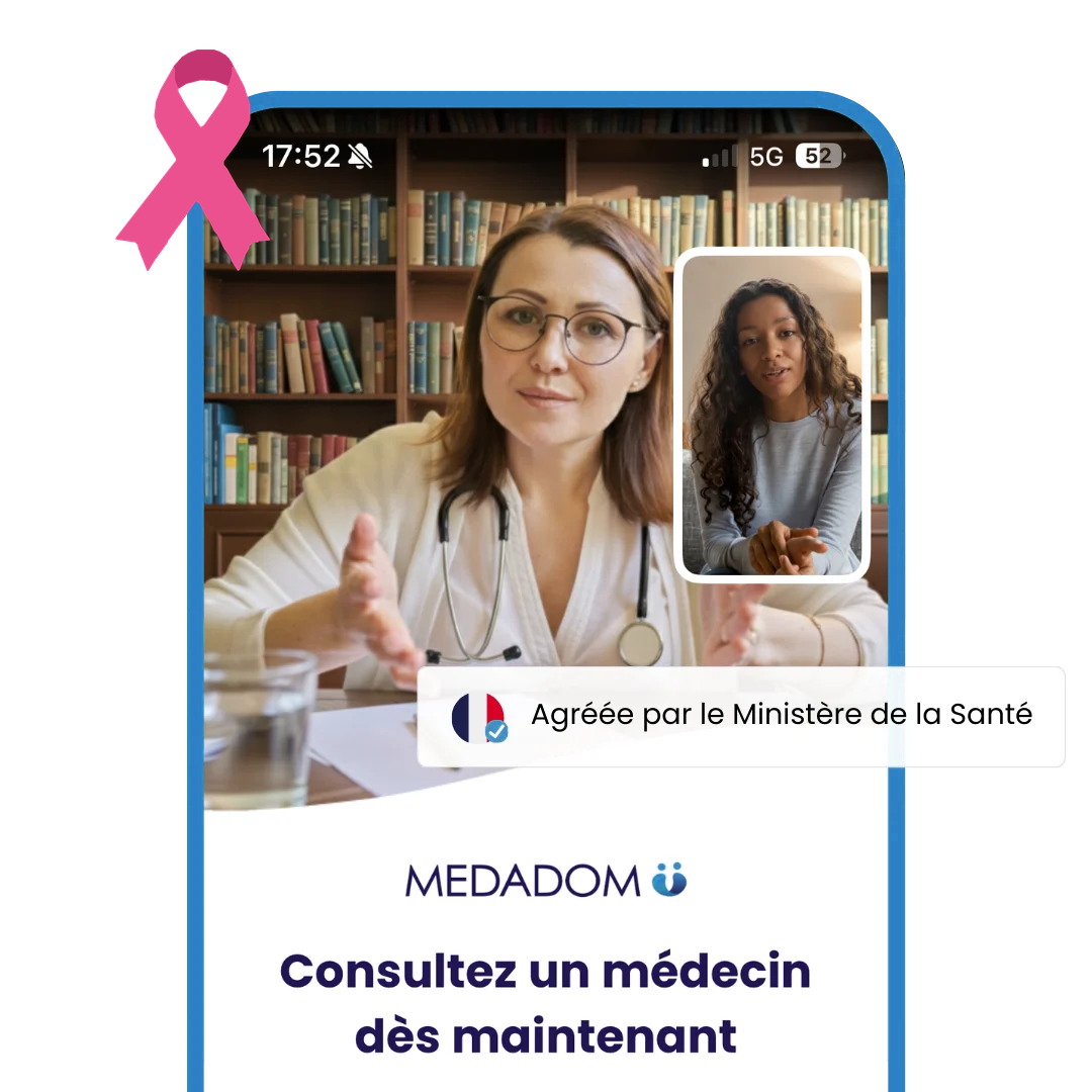 Téléconsultation MEDADOM — patient en consultation vidéo